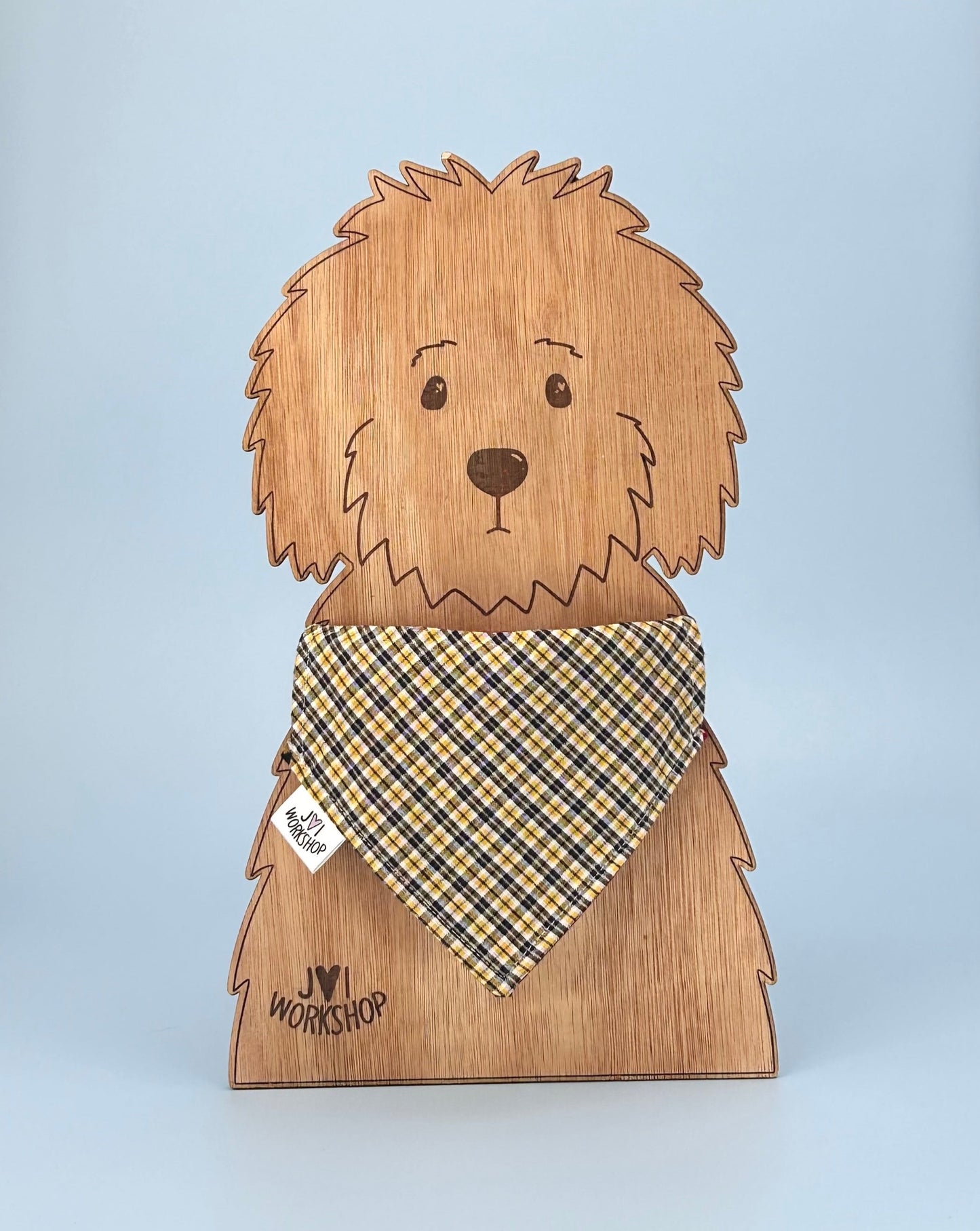 Small Reversible Tartan Dog Bandana - Over Collar & Popper Style
