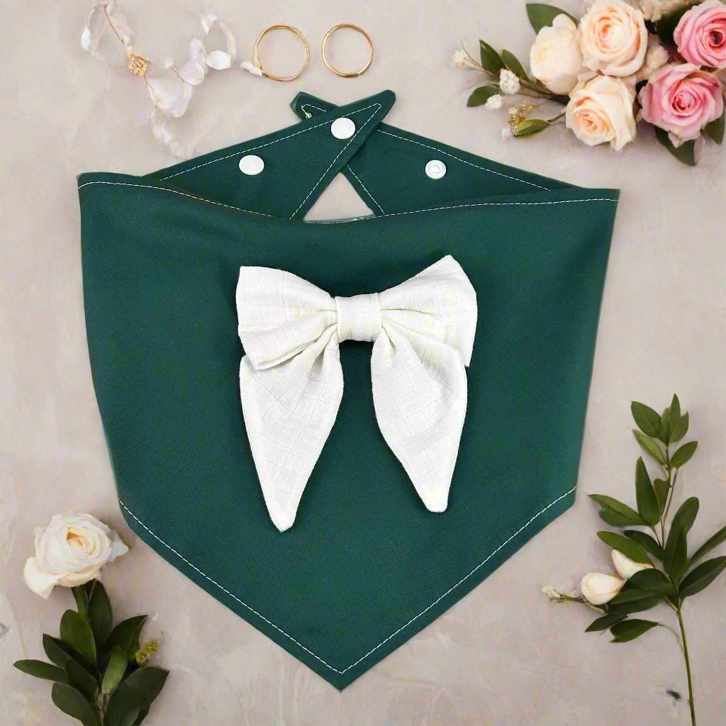 Custom Made Wedding Dog Bandana Gift