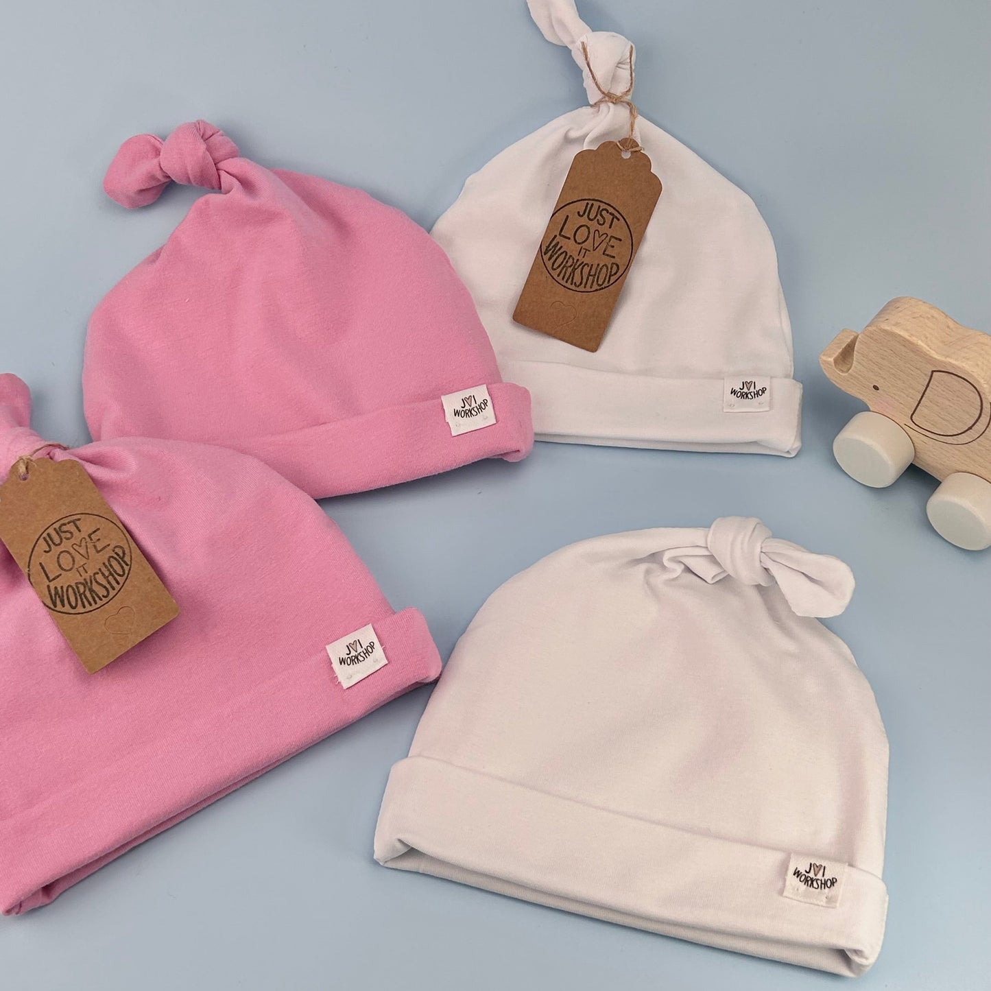 Personalised Baby Slouchy Knot Hat - Embroidered Beanie Gift