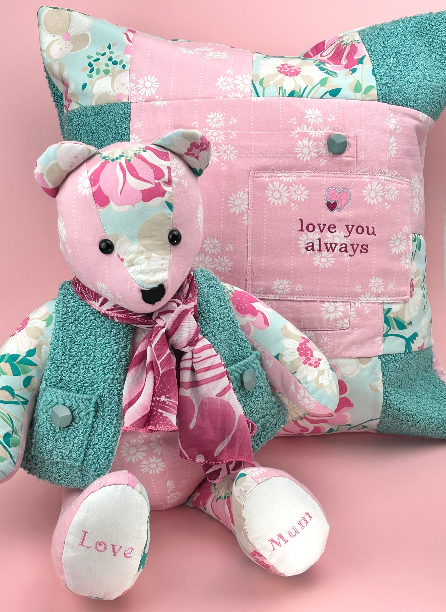Memory Keepsake Cushions - Handcrafted from Loved One's Clothing | Bristol UK