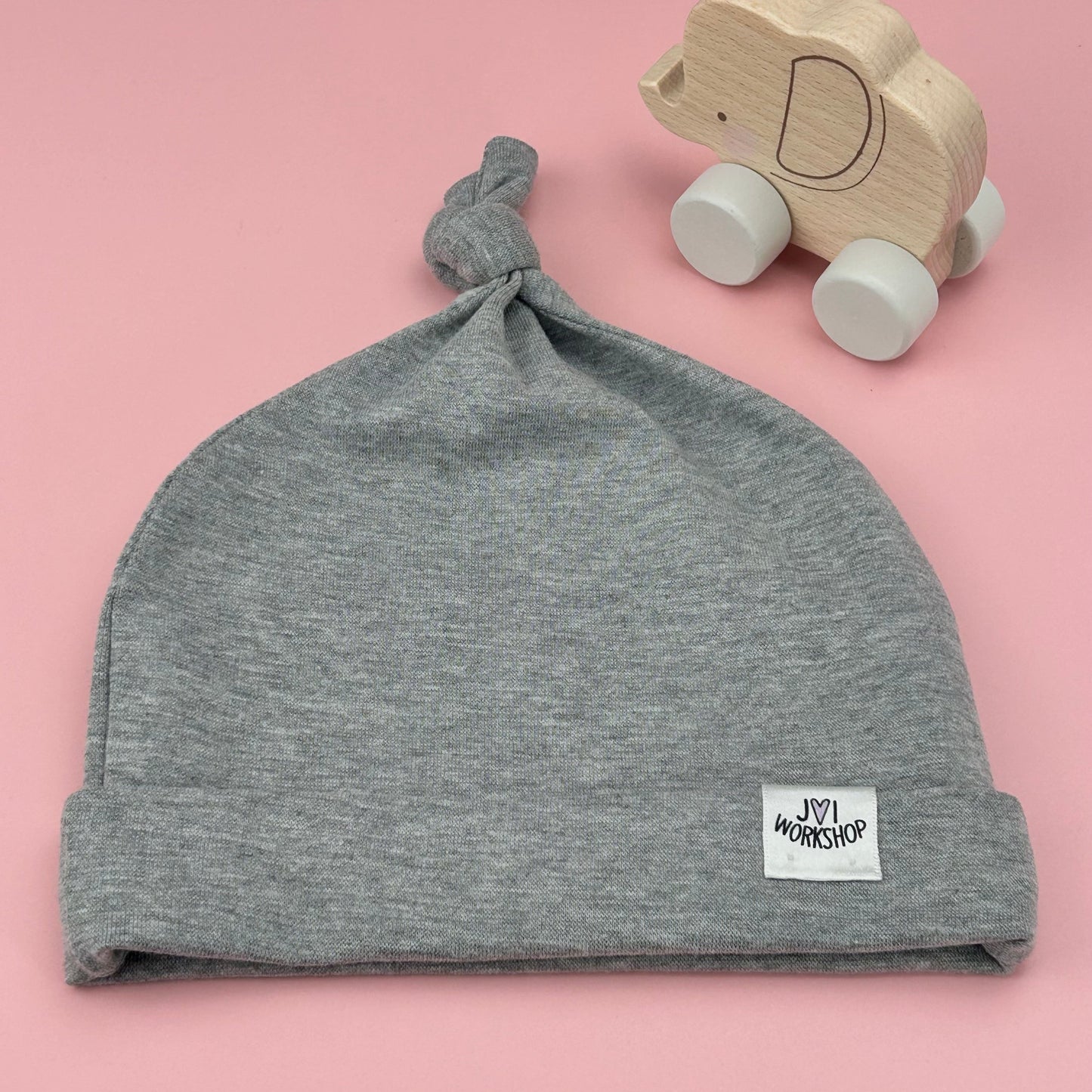 Personalised Baby Slouchy Knot Hat - Embroidered Beanie Gift