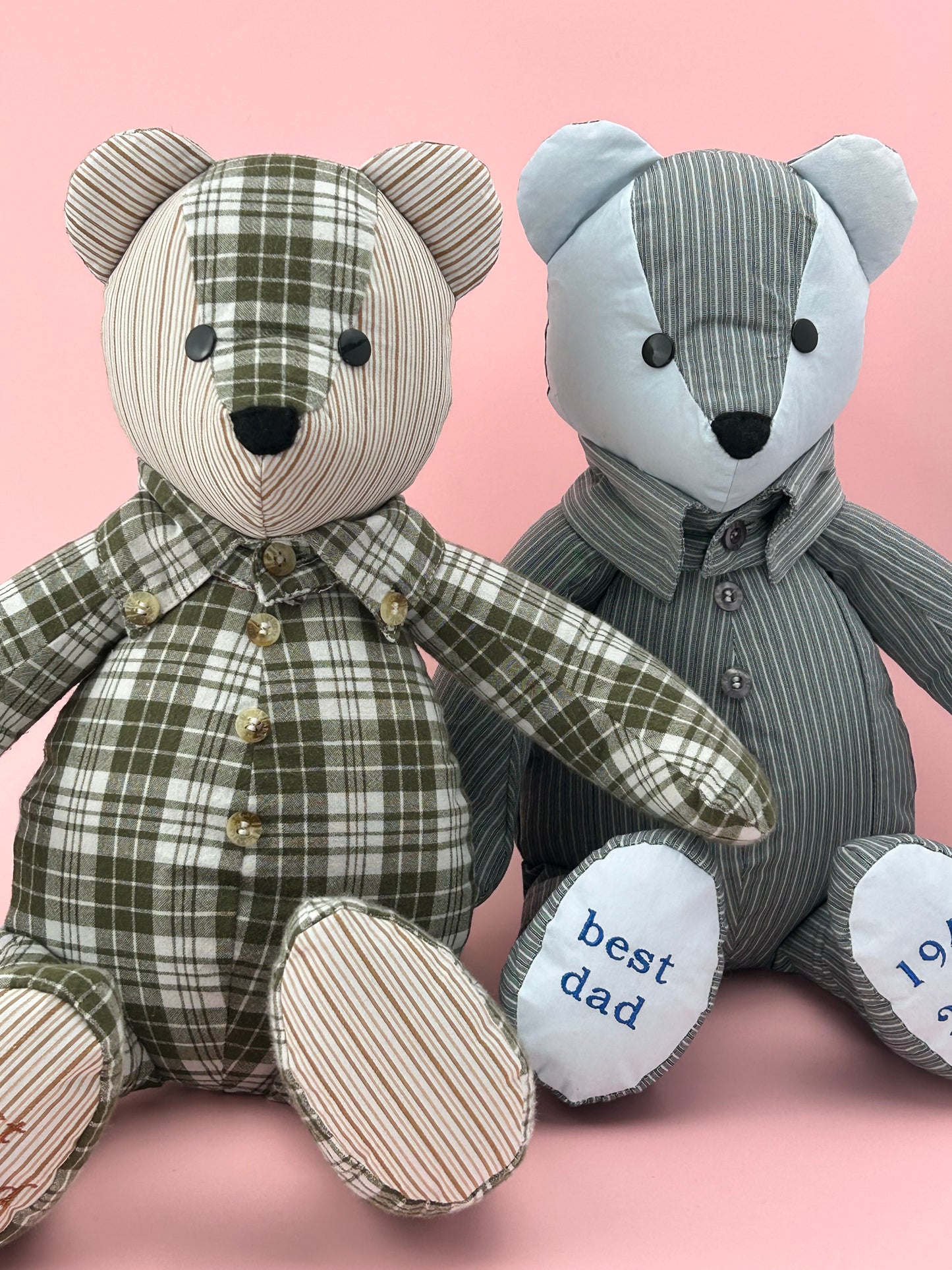Custom Memory Bears With Removable Clothes Made From Your Loved Ones Clothing