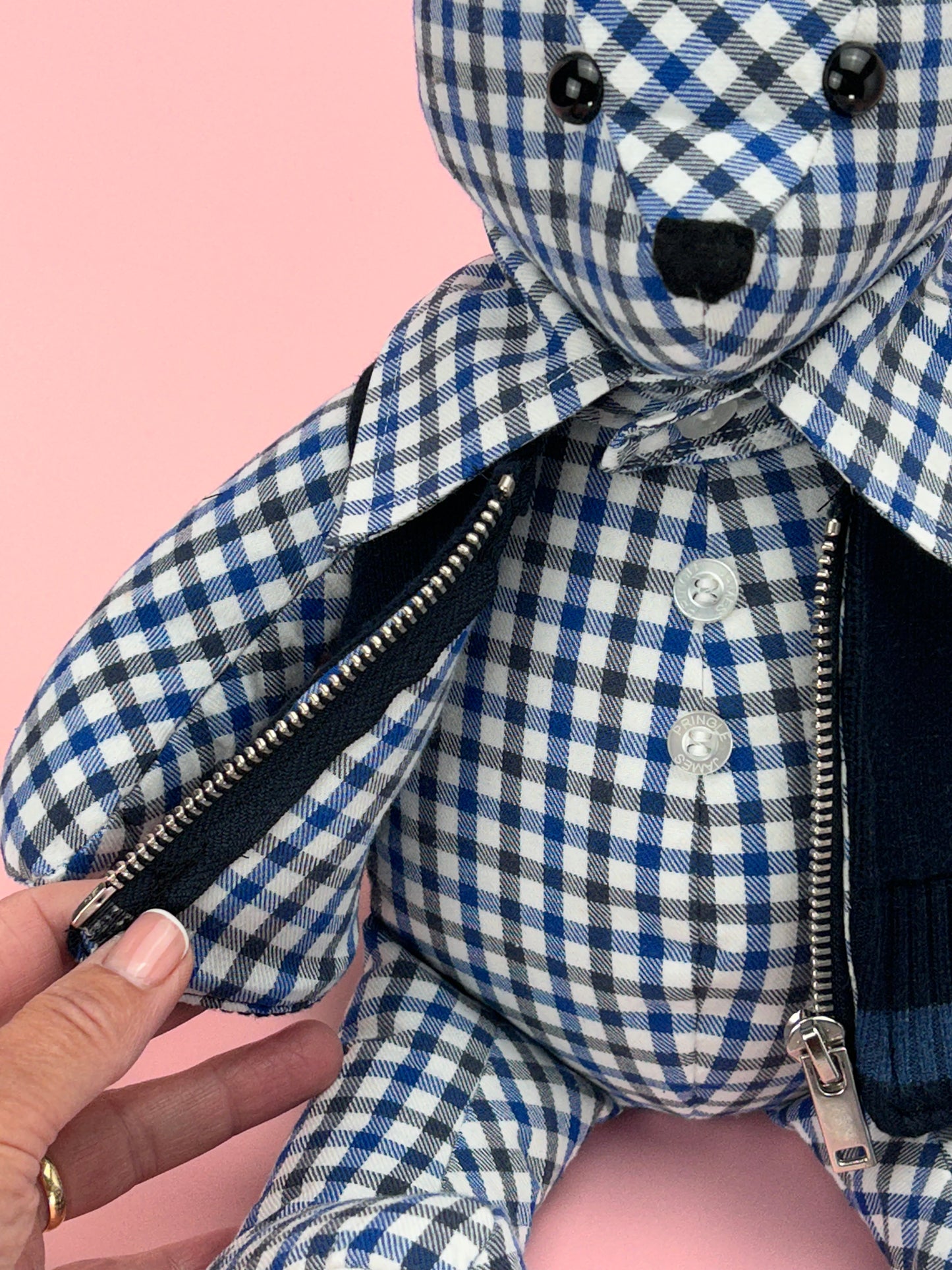 Custom Memory Bears With Removable Clothes Made From Your Loved Ones Clothing