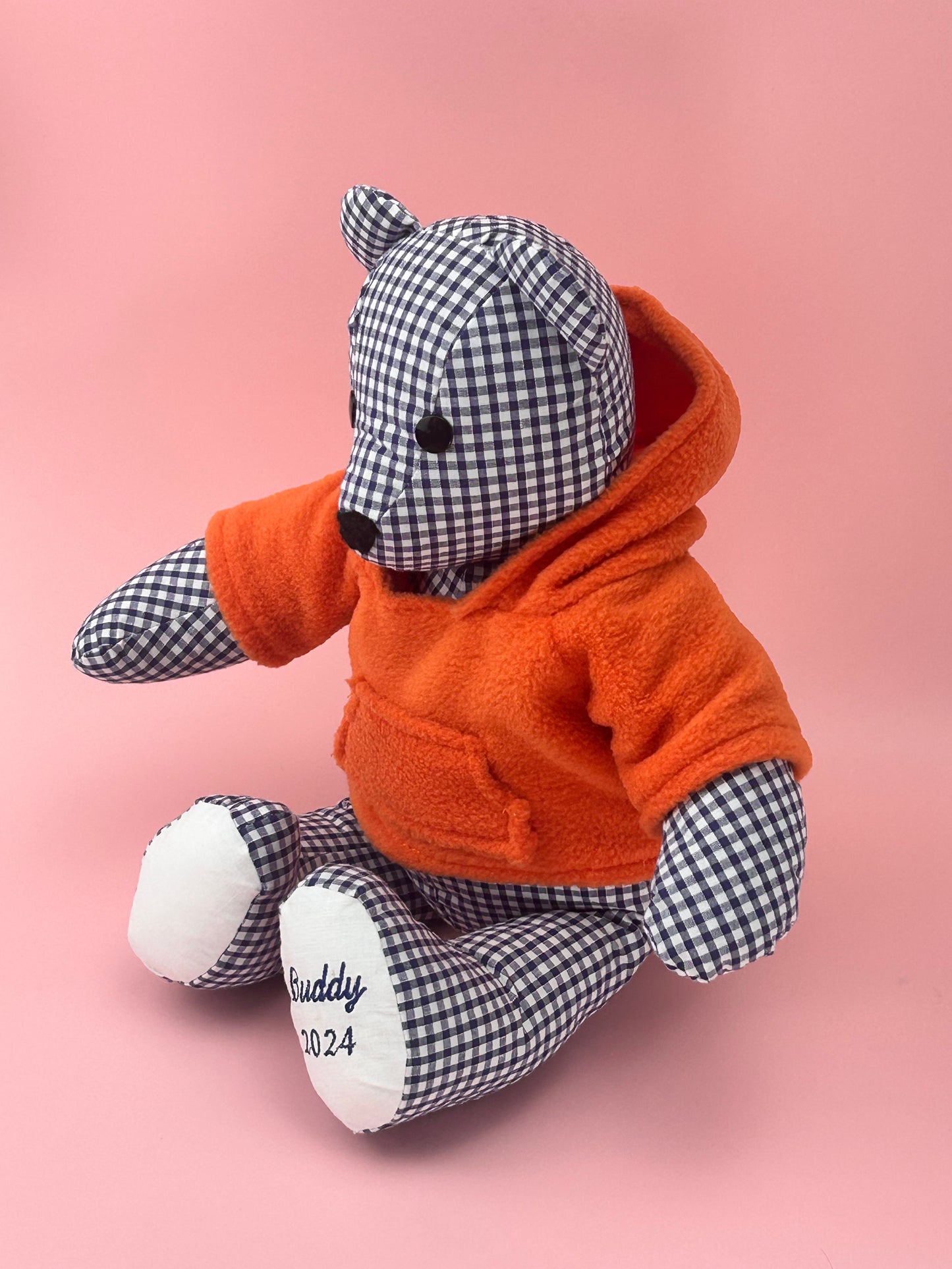Custom Memory Bears With Removable Clothes Made From Your Loved Ones Clothing
