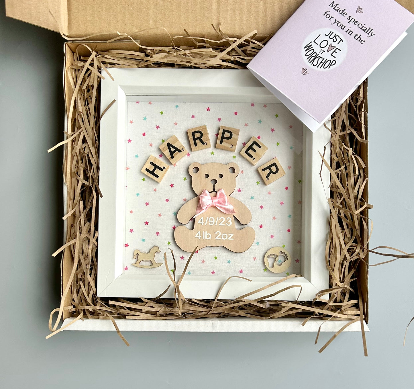 Personalised Baby Name Frame - Made to Order