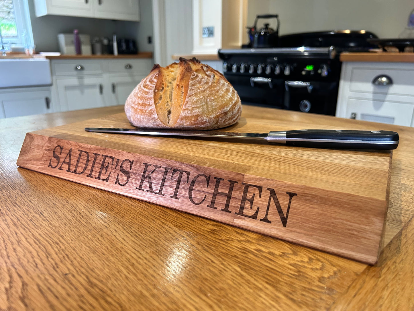 Personalised Solid Oak Stave Chopping Board