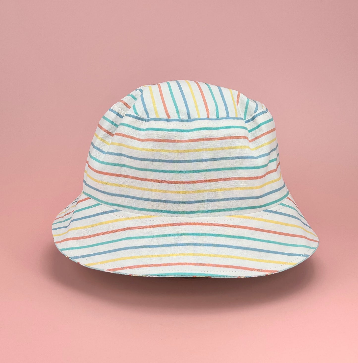 3-6 months, Reversible, rainbow & stripes bucket hat. (One Only!)