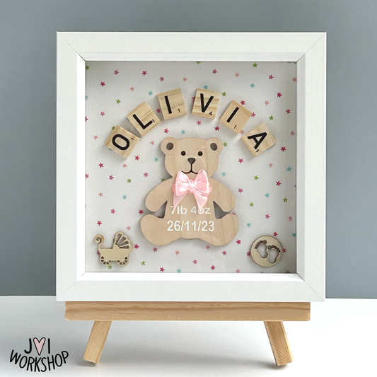 Personalised Baby Name Frame - Made to Order