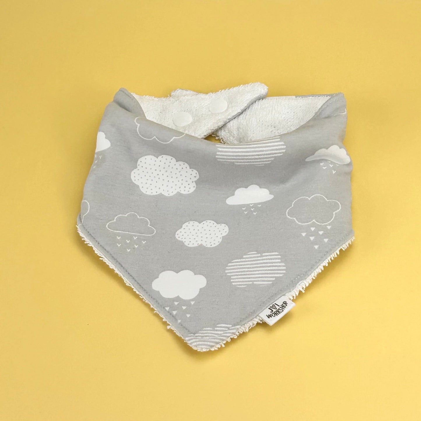 Baby Shower Premium Gift Boxed Set - Grey & White Cloud Design.