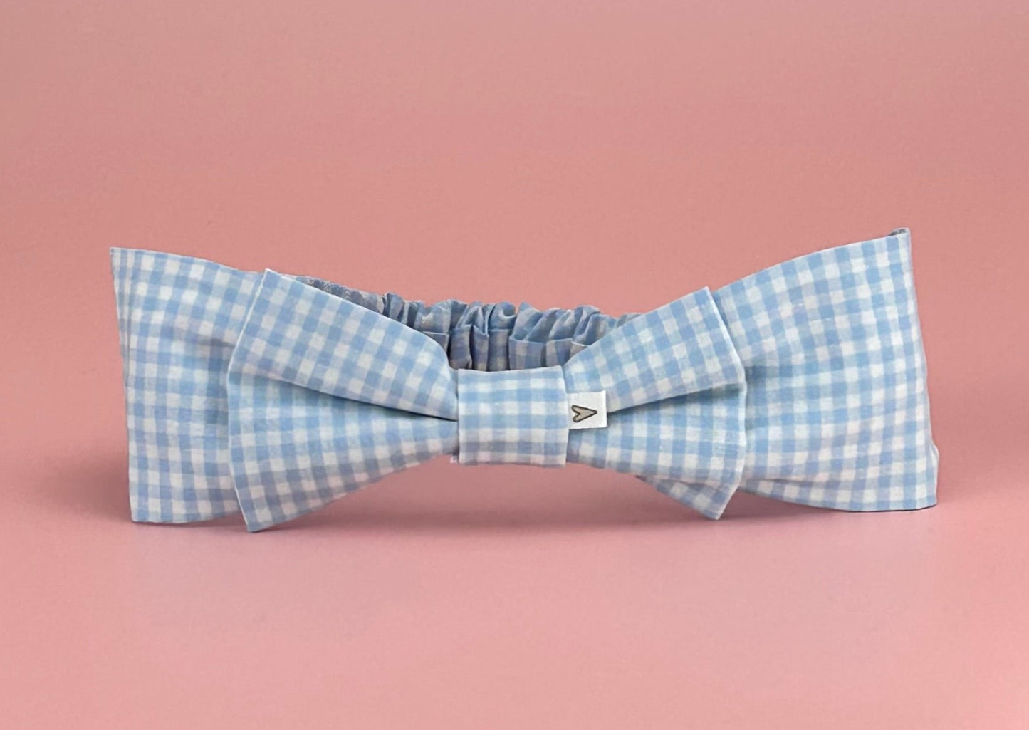 Pink/ Blue - Baby bow gingham headbands