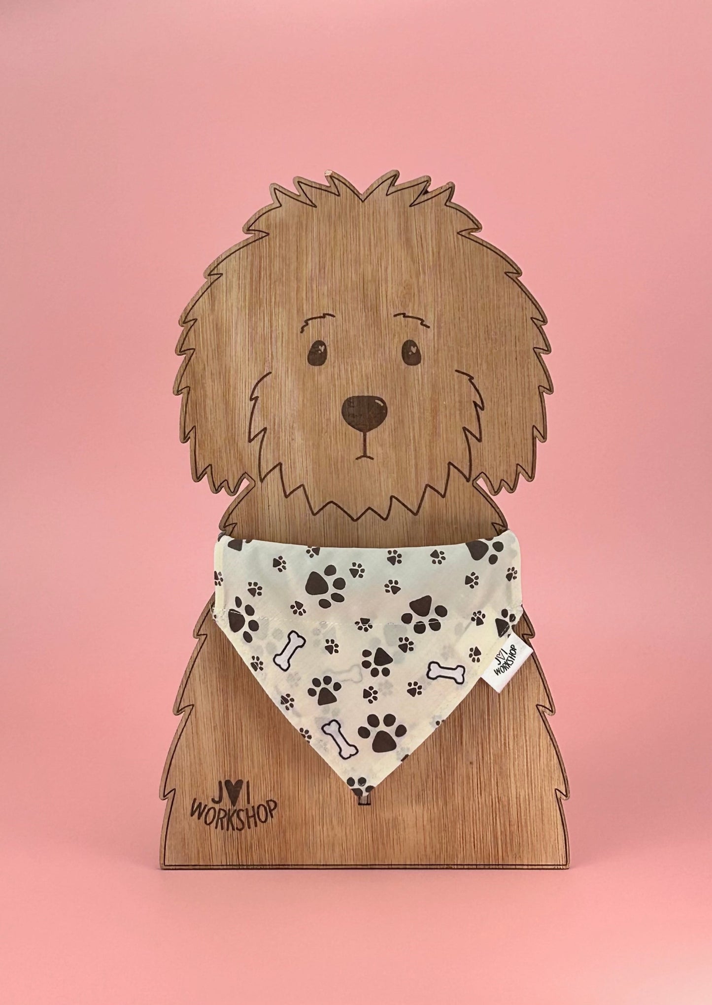 Small/Medium, Over the Collar Paw-Prints Dog Bandana