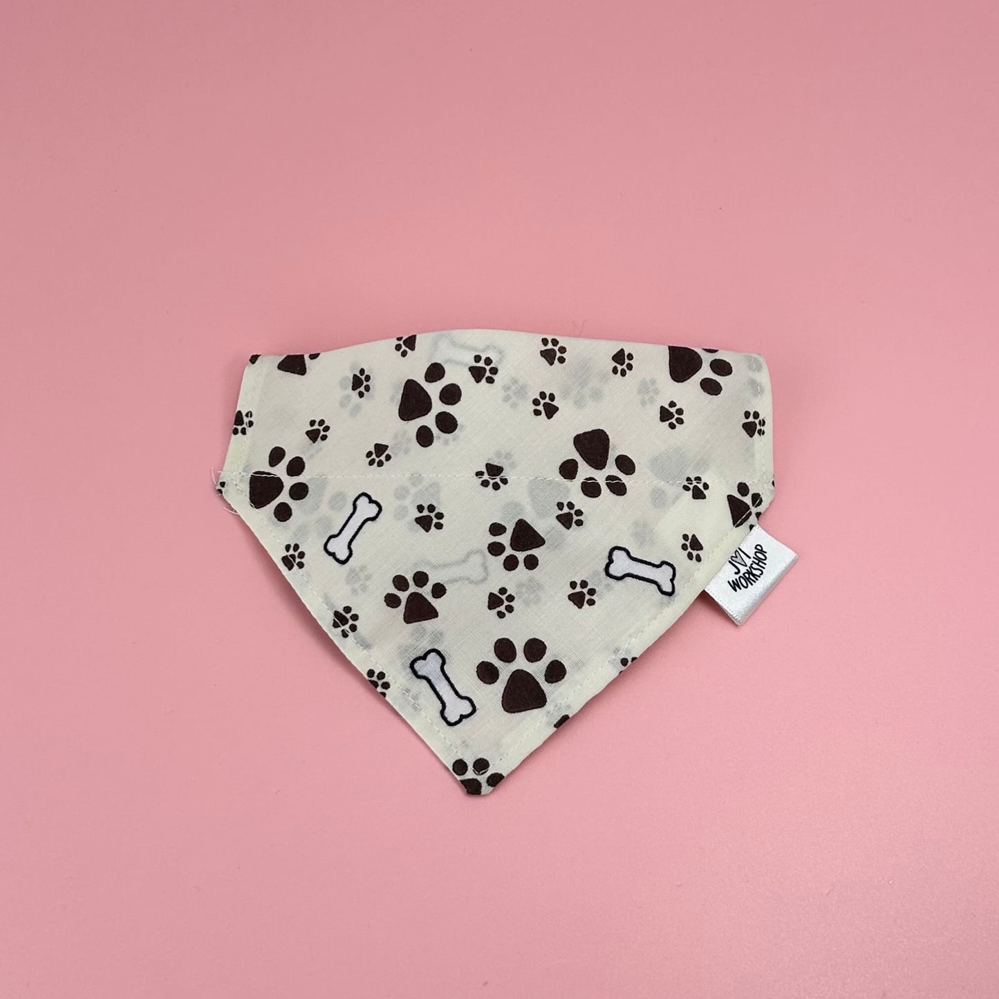 Small/Medium, Over the Collar Paw-Prints Dog Bandana