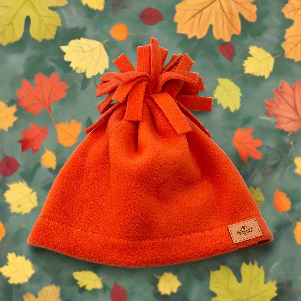 Orange Child Fleece Winter Hats