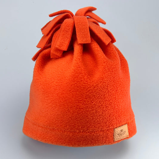 Orange Child Fleece Winter Hats