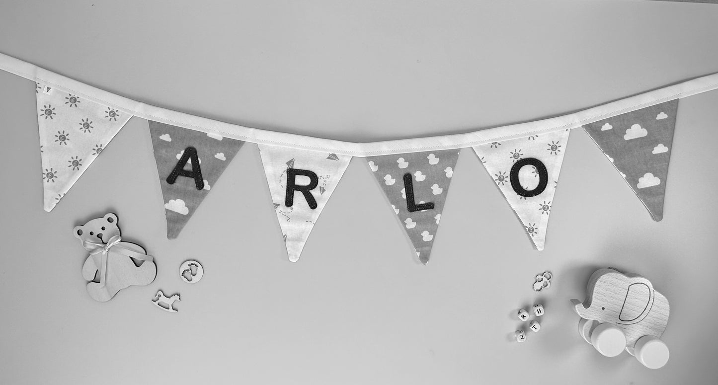 Made to Order - Premium Babies & Children’s Fabric, Personalised Name Bunting Gift